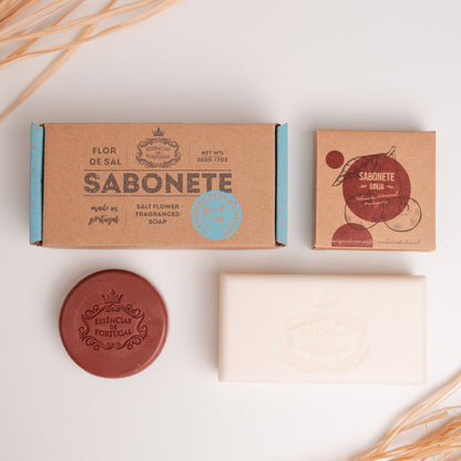 Conjunto com sabonetes artesanais