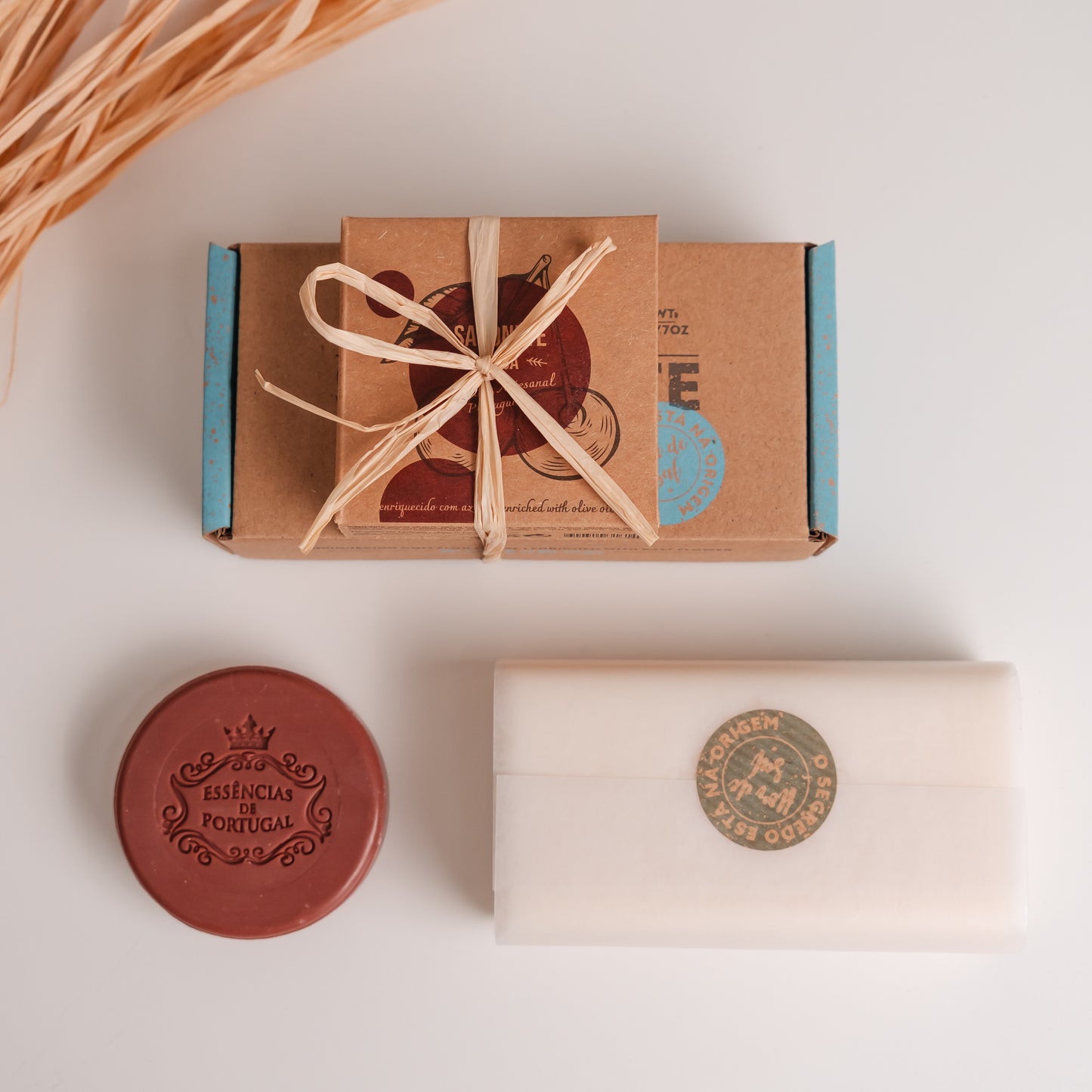 Conjunto com sabonetes artesanais