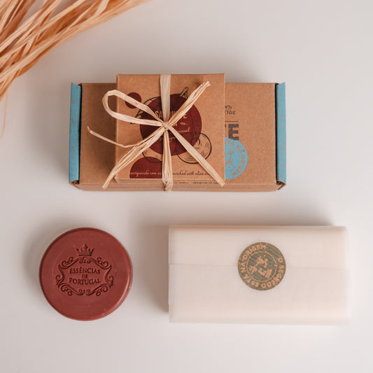 Conjunto com sabonetes artesanais